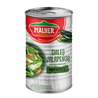 Chiles Jalapeños Mitades más Picante 156G