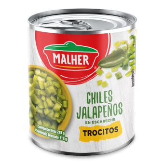 Chiles Jalapeños Trocitos 215g