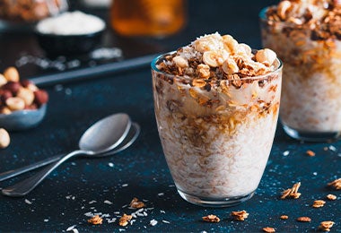 Granola con aceite de canela. Granola con aceite de canela para comer al desayuno.