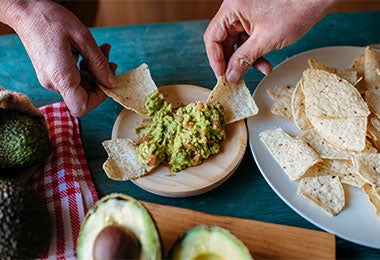 Guacamole casero con ají chombo.
