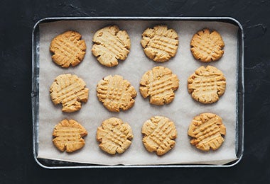 Galletas preparadas con mantequilla clarificada ghee