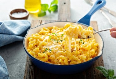 Pasta con queso blanco.