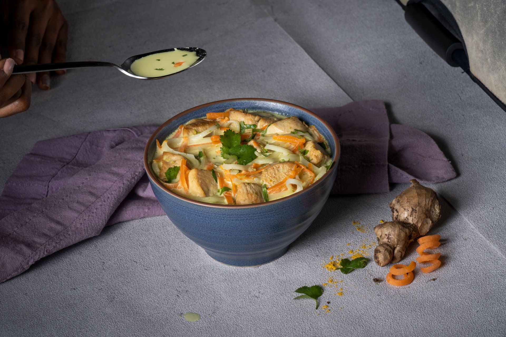 Sopa Thai de Coco y Pollo