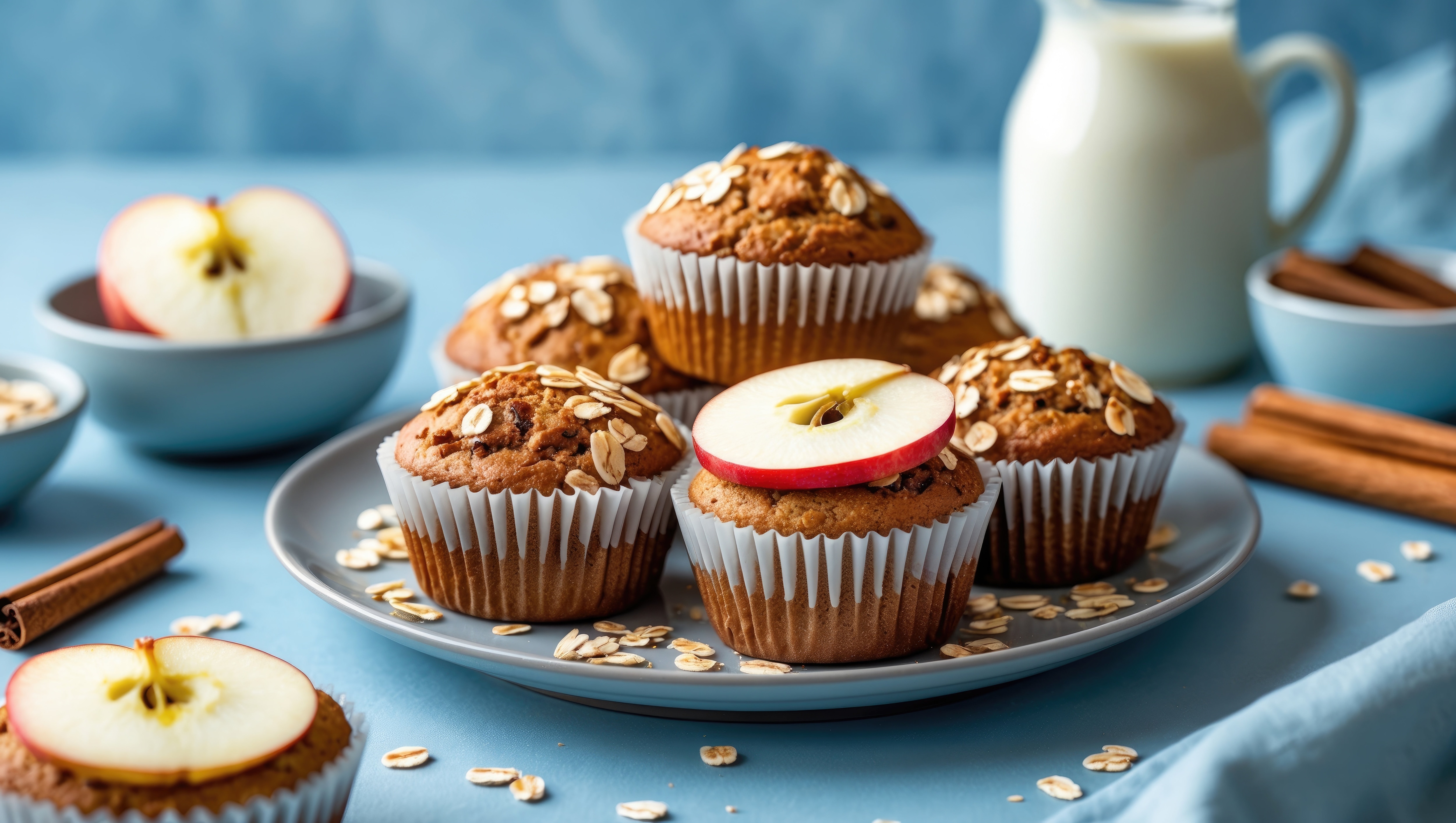 muffin manzana y avena