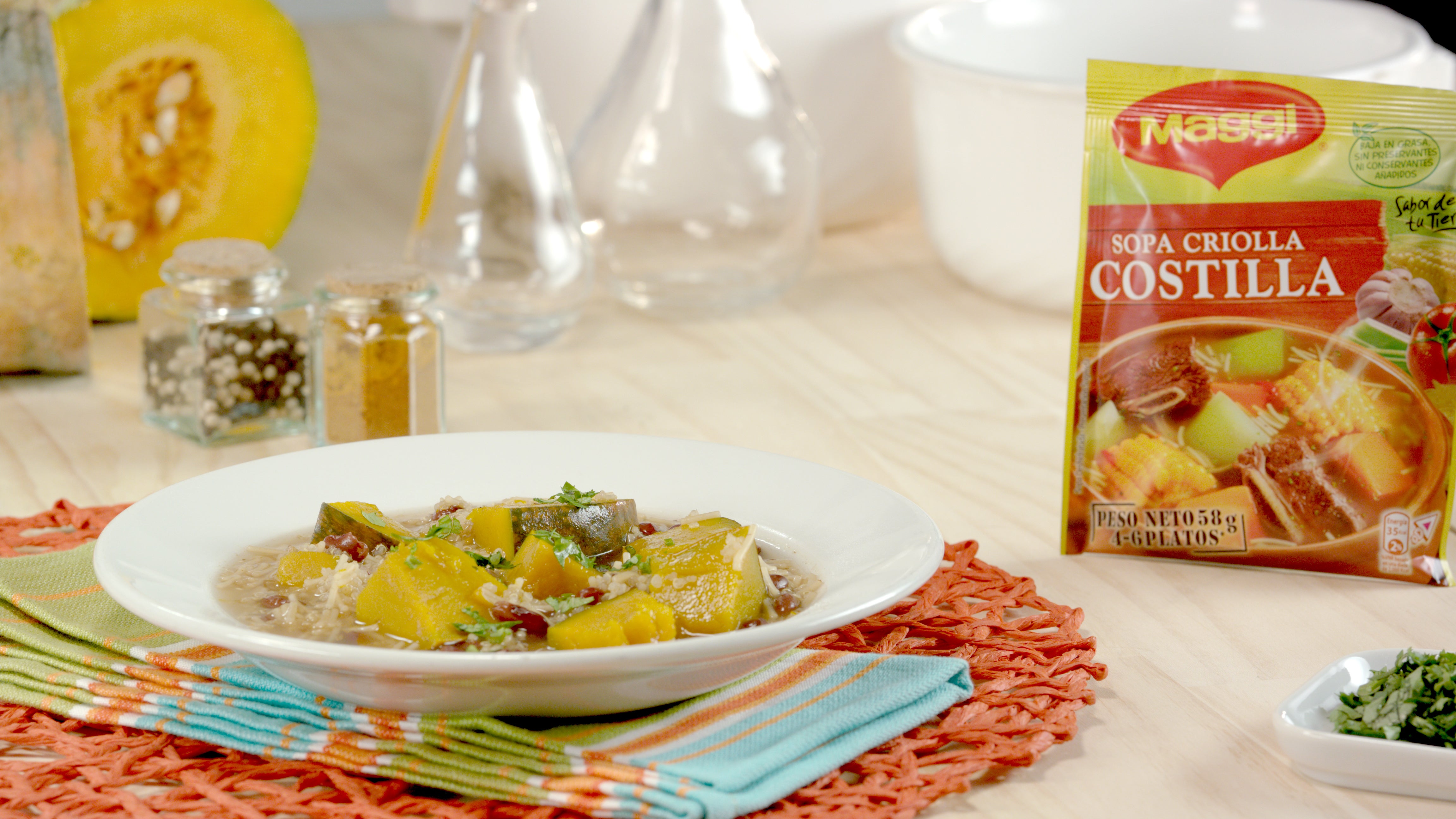 Sopa de Costilla Criolla con Quinoa y Ayote