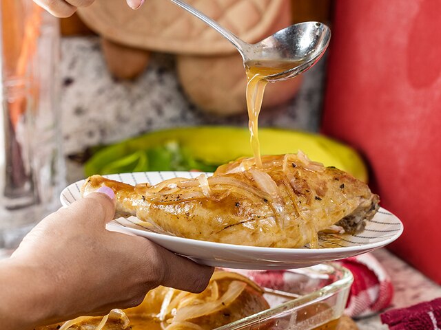 Pollo rápido al ron
