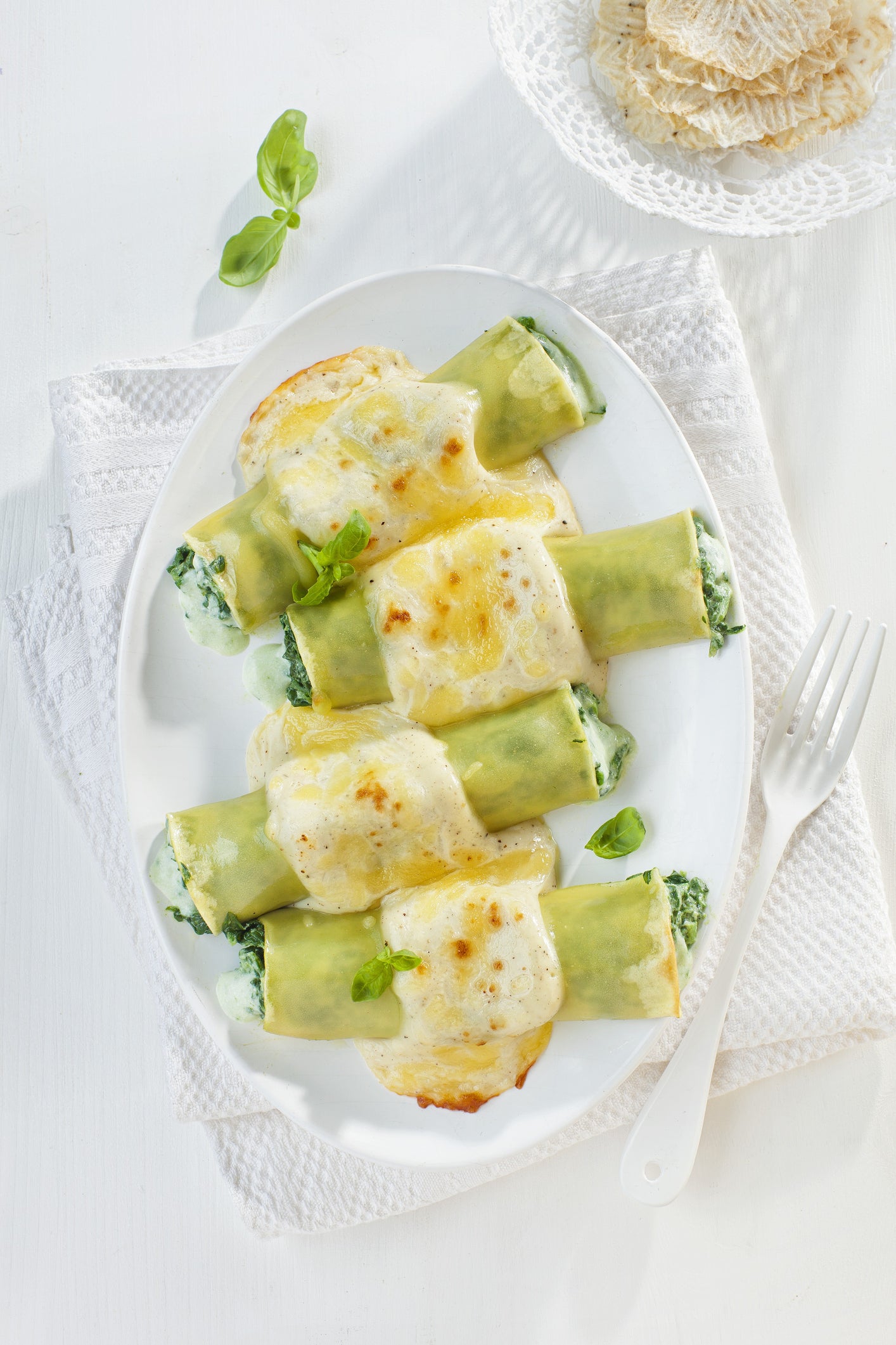 canelones de espinaca