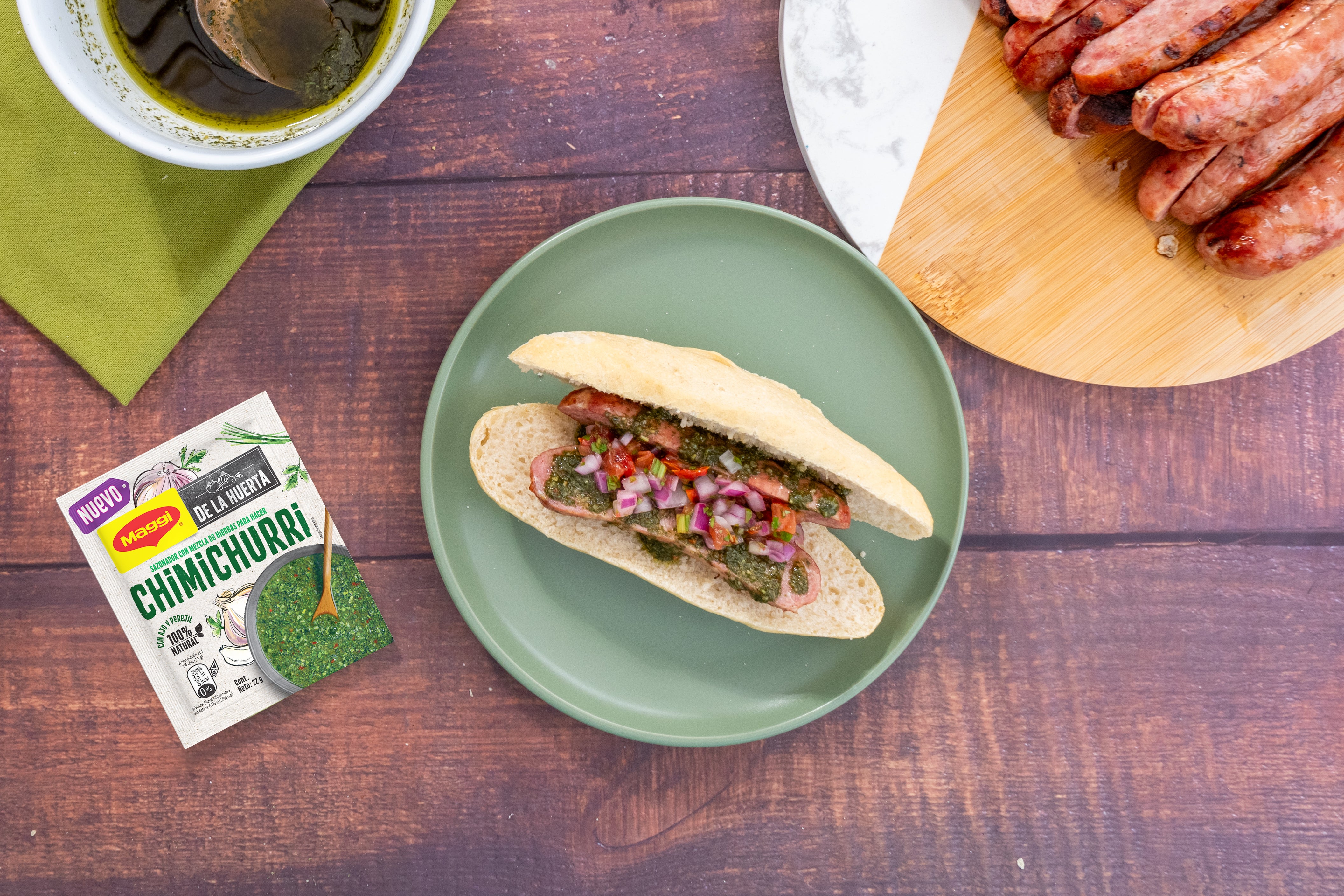 Choripan con Chimichurri