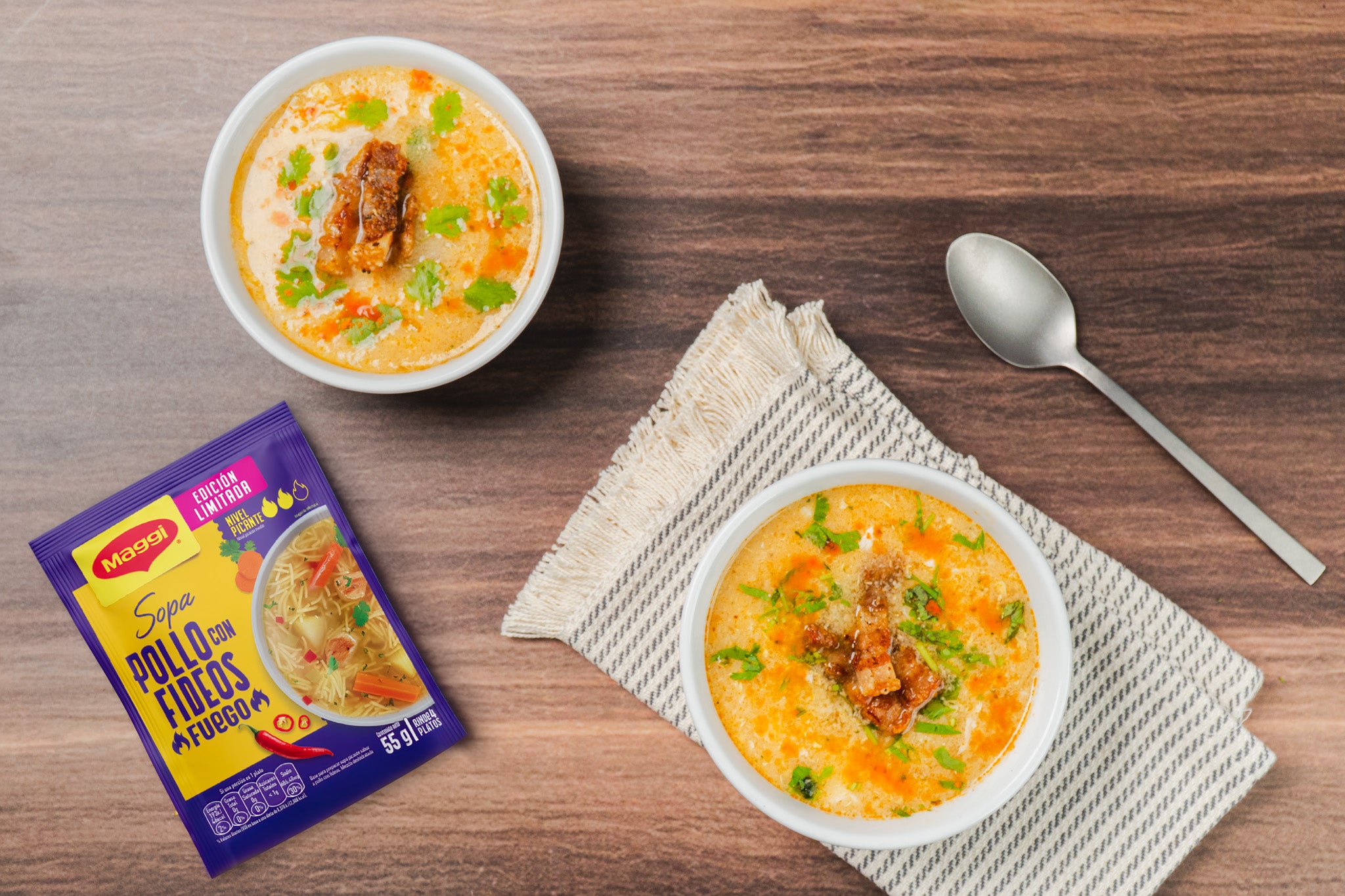 Sopa Fuego de Fideos con Extra-Crunch