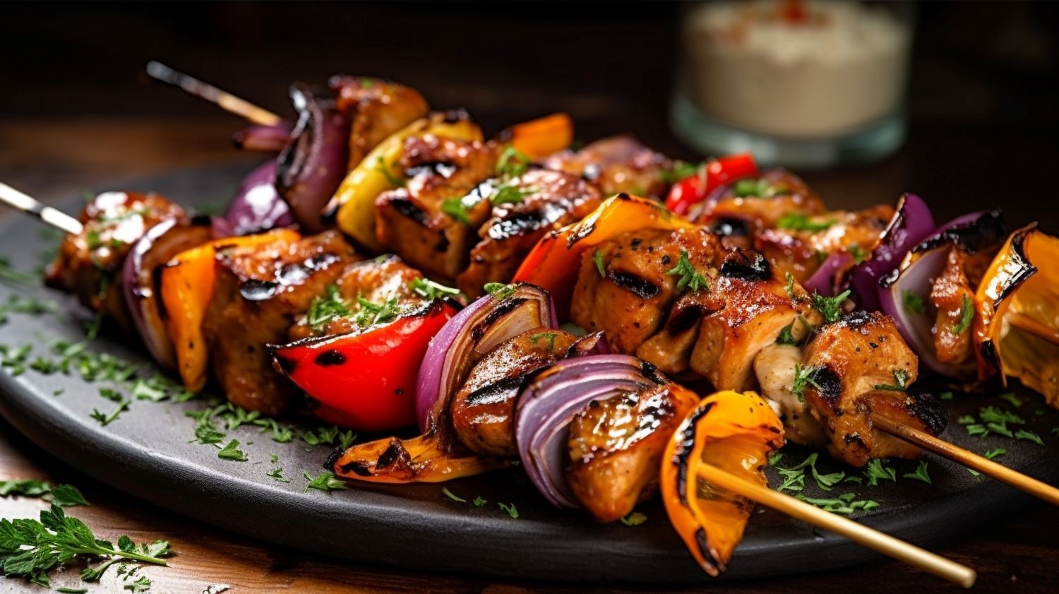 Pinchos de pollo con vegetales​