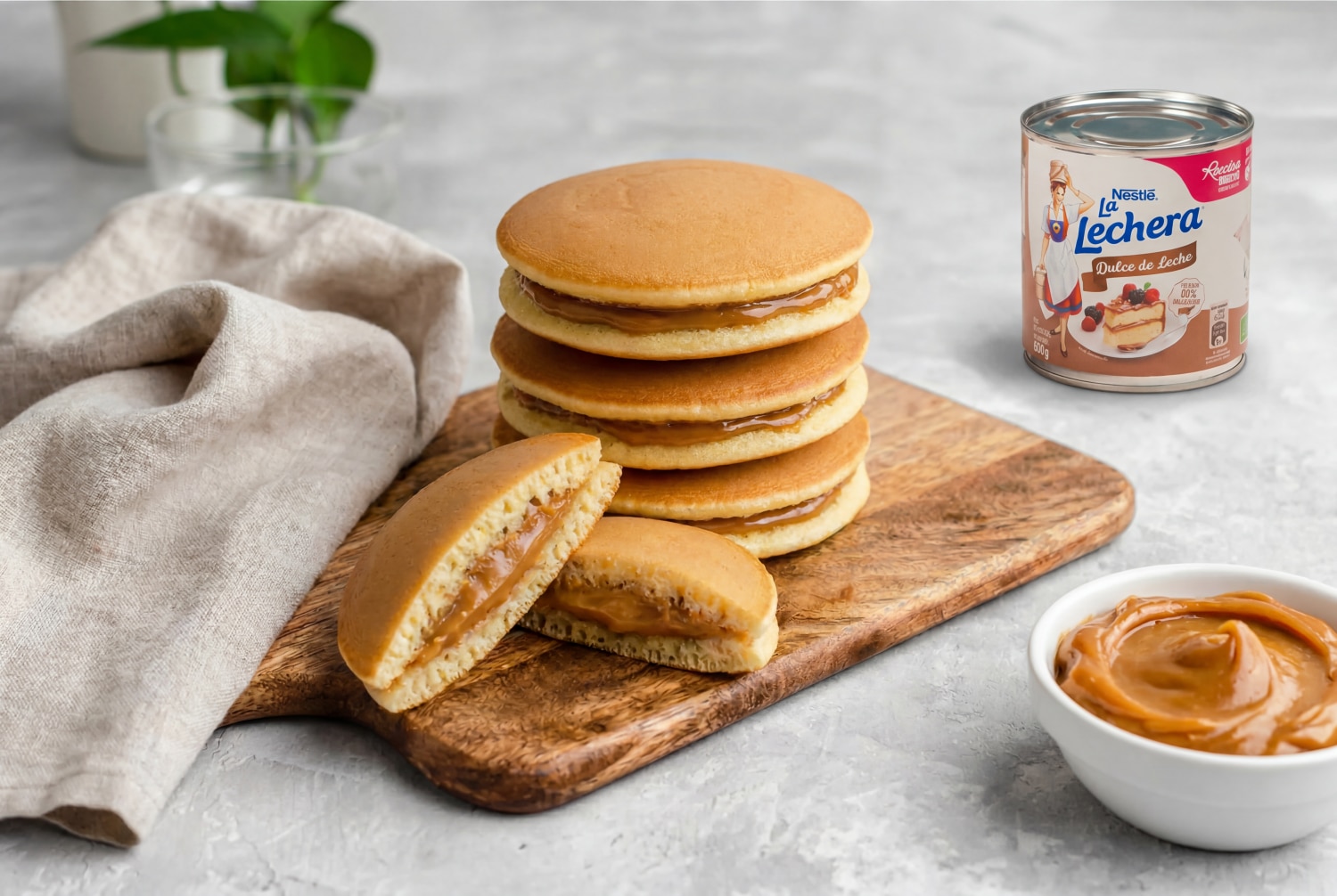 Dorayaki japonés (Pancakes) con Dulce de Leche