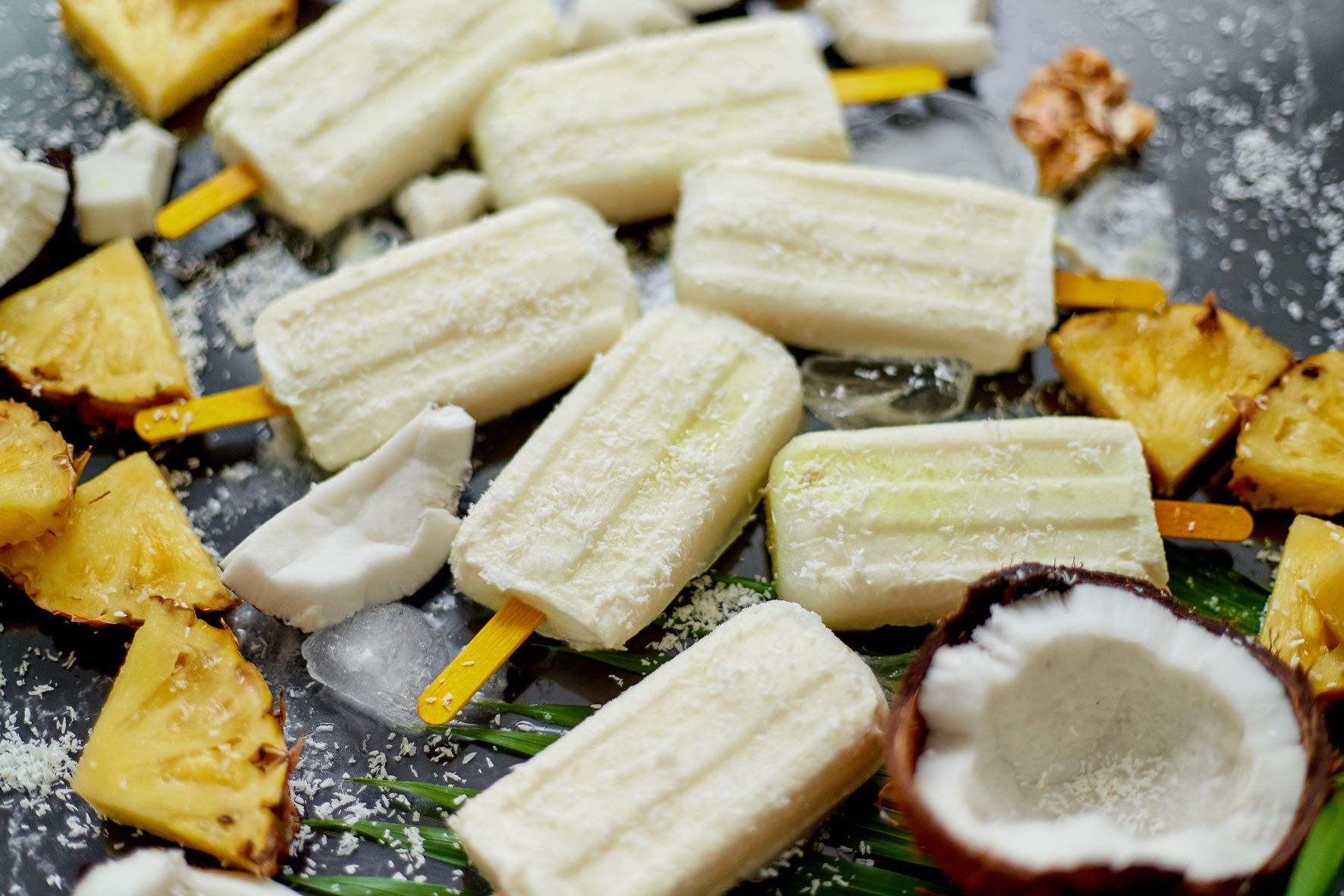 Paletas de piña colada: frescura tropical
