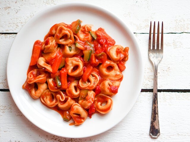 Tortellinis en Crema de Tomate