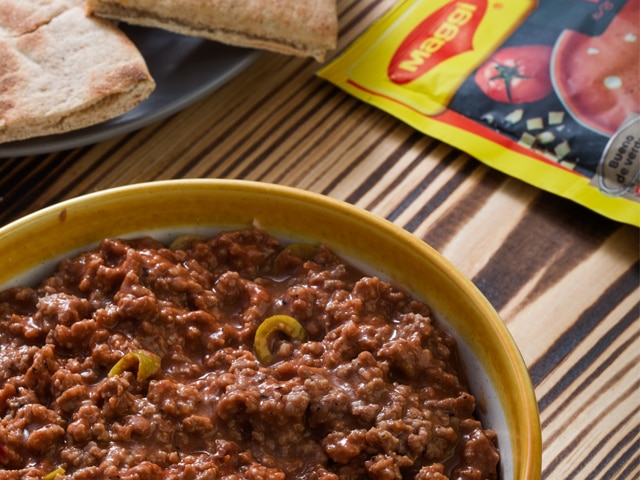 Dip de carne molida con queso mozzarella