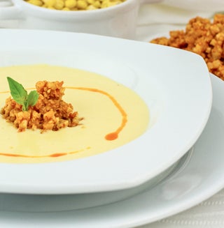 Crema de Maíz con Camarones