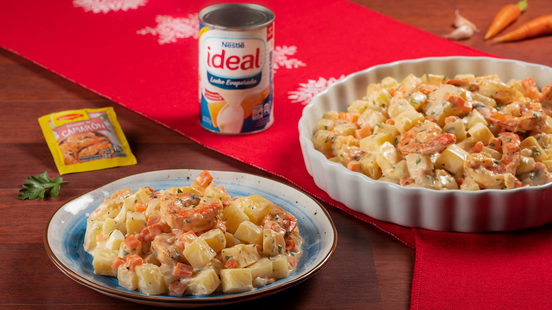 Ensalada de Papa con camarones