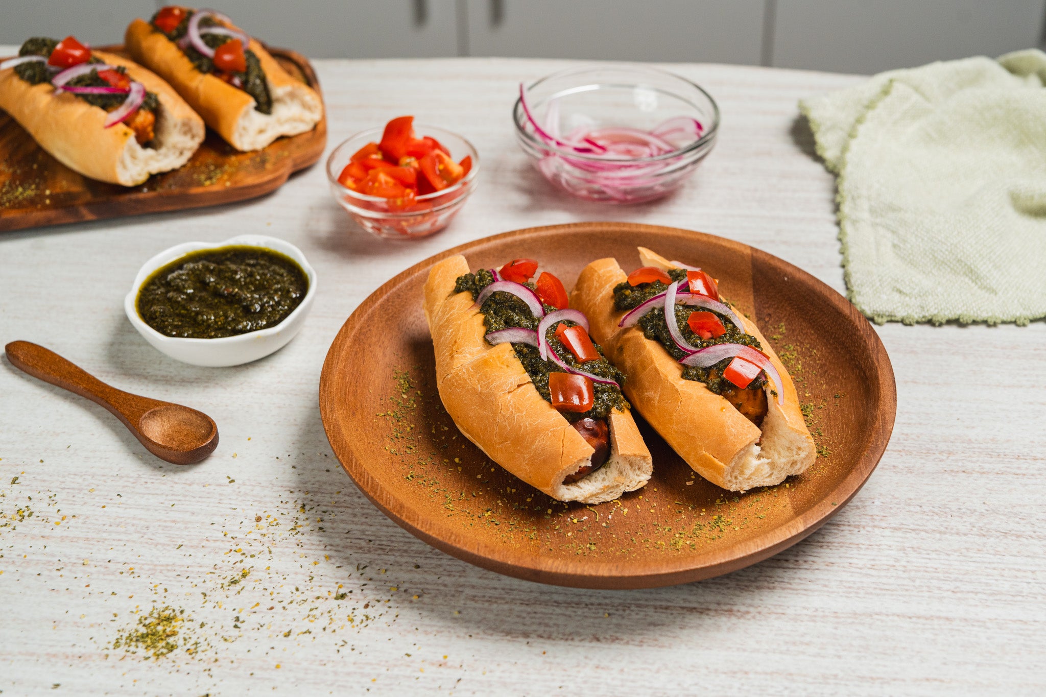 Choripán estilo argentino