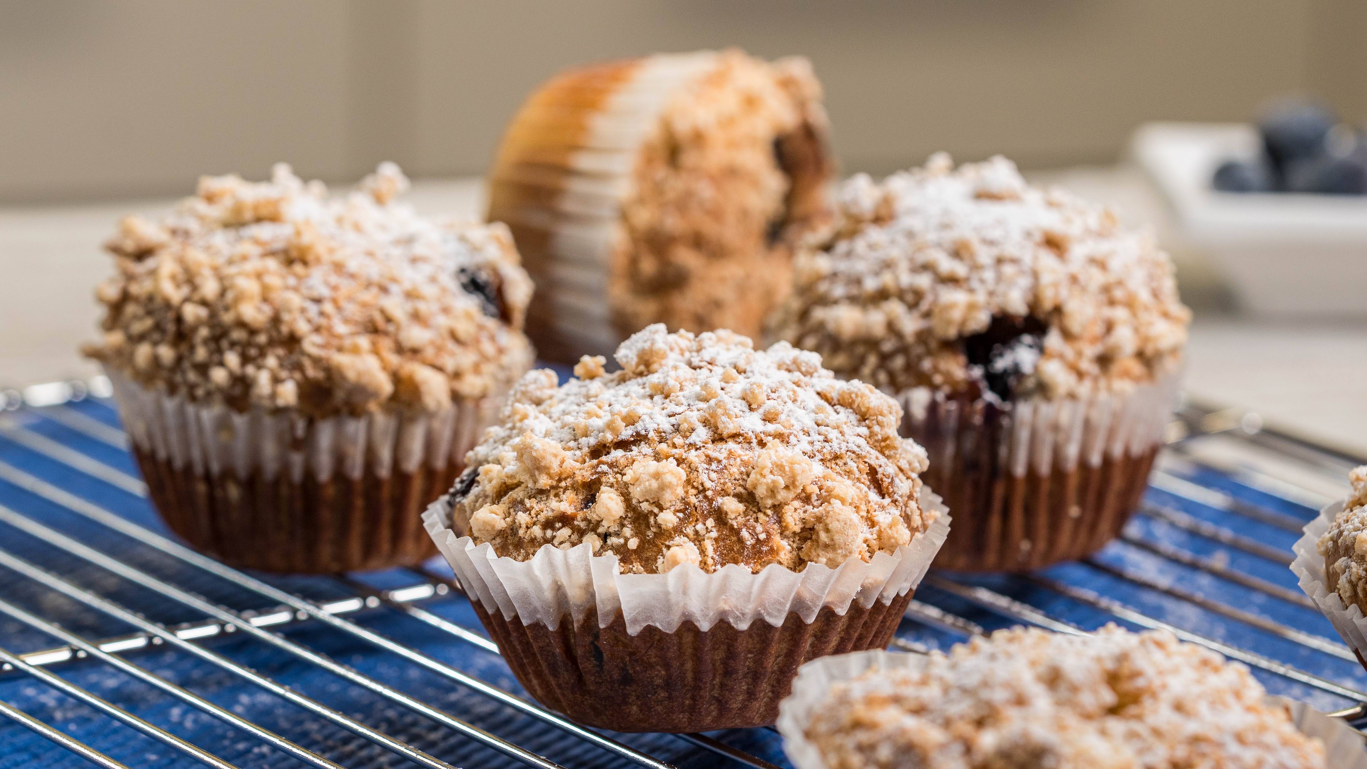 Muffin de arándanos esponjosos