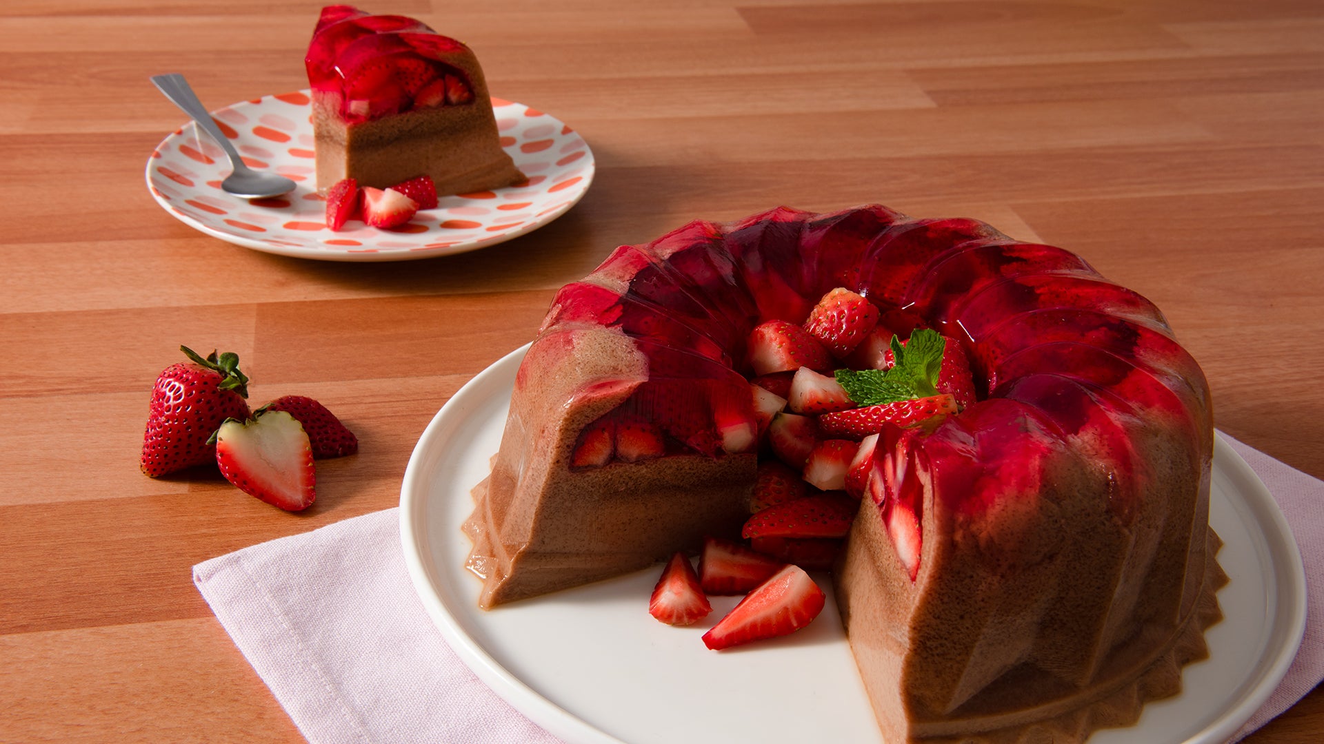 Gelatina de Nesquik® y Fresa