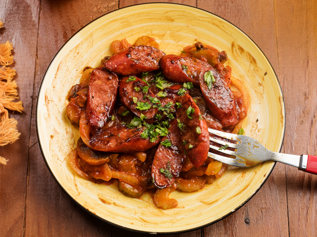 Chorizo con Champiñones