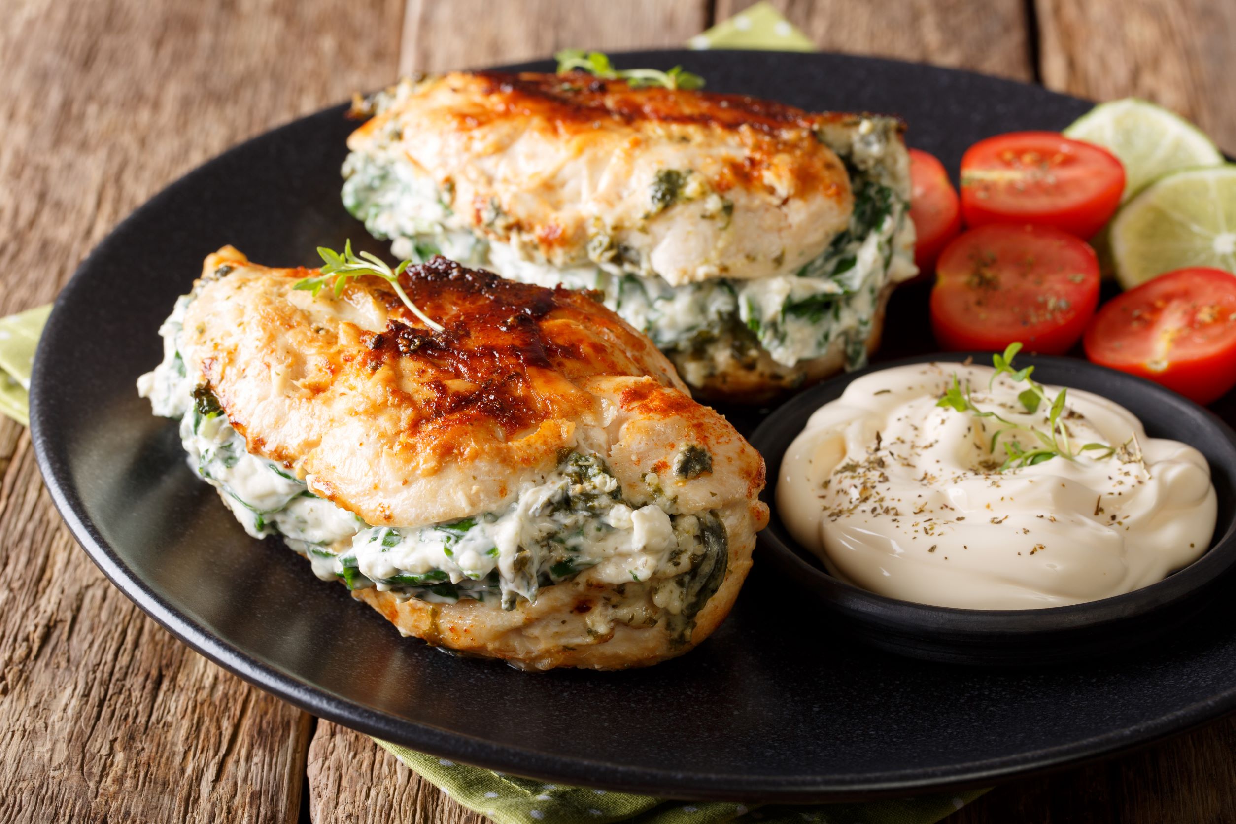 Pechugas de pollo rellenas de espinaca | Recetas Nestlé