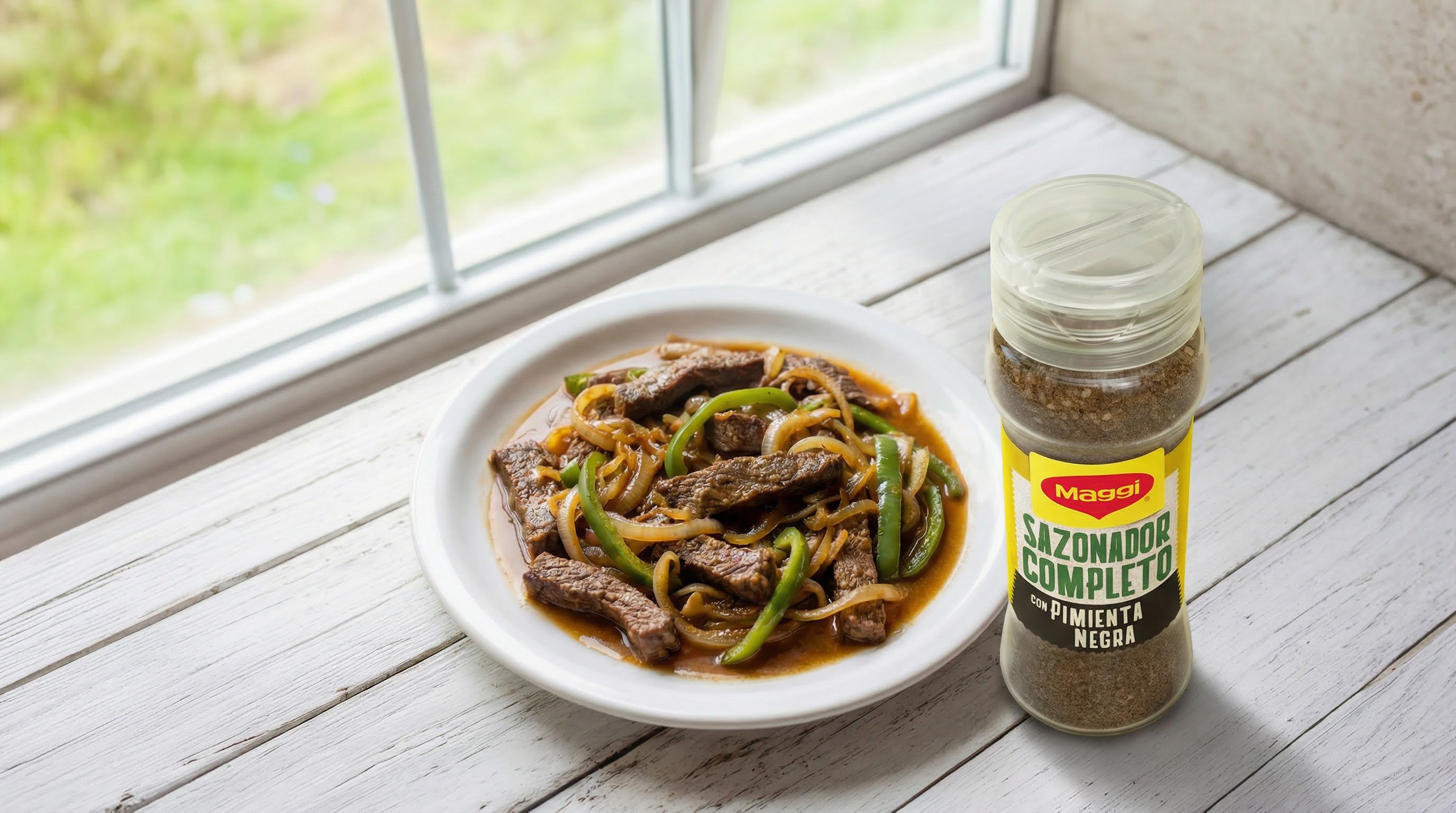 Bistec encebollado con Pimienta Maggi® Bistec encebollado con Pimienta Maggi®