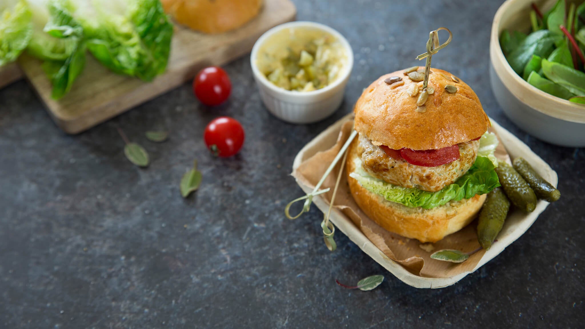 Hamburguesas Italianas de Pollo Sin Gluten