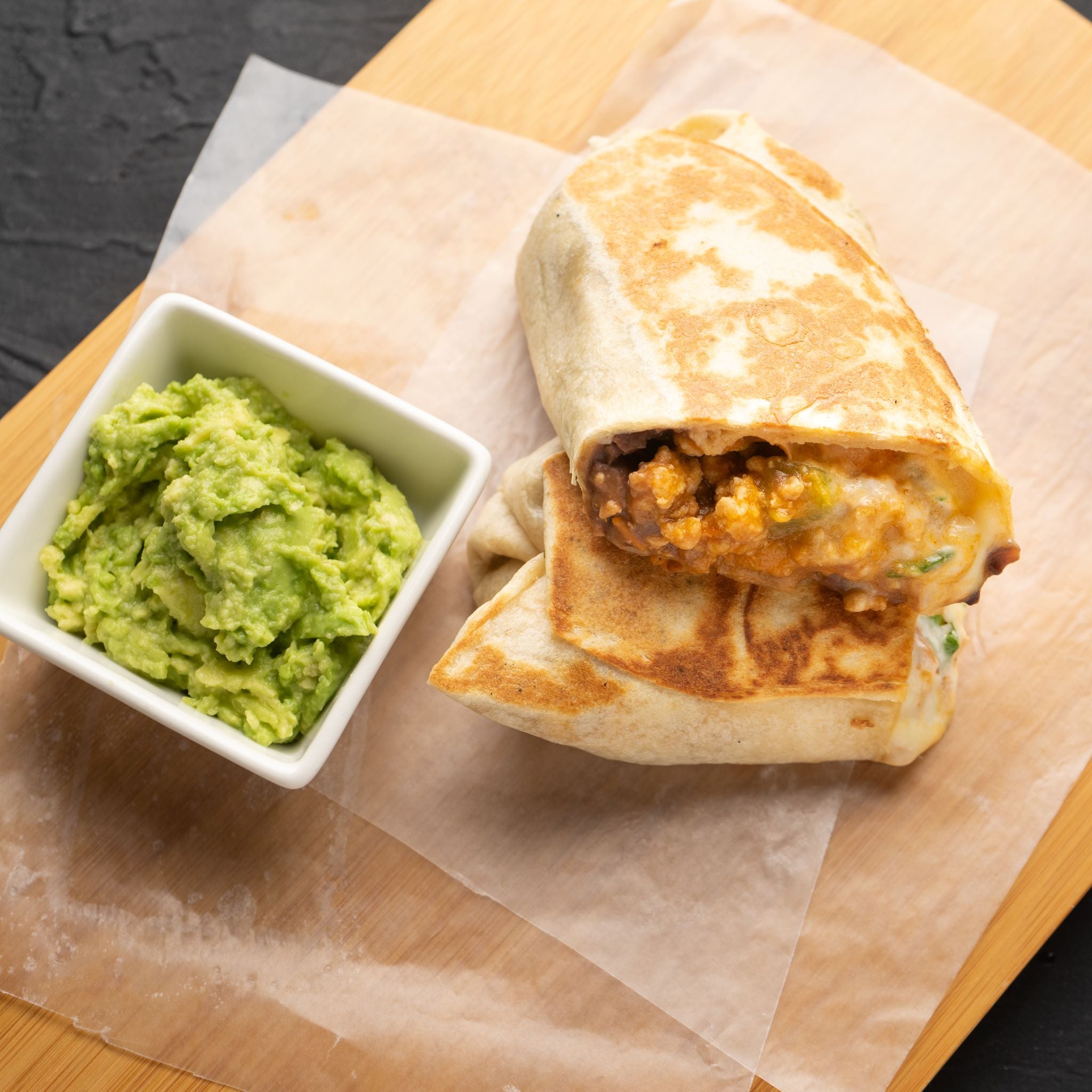 wrap de carne molida y queso