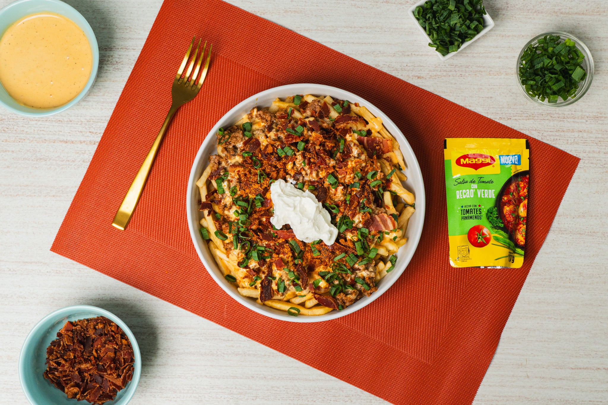 Chili Papas con Carne y Sazón Intenso