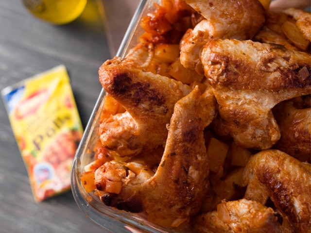 Alitas de pollo Guisadas