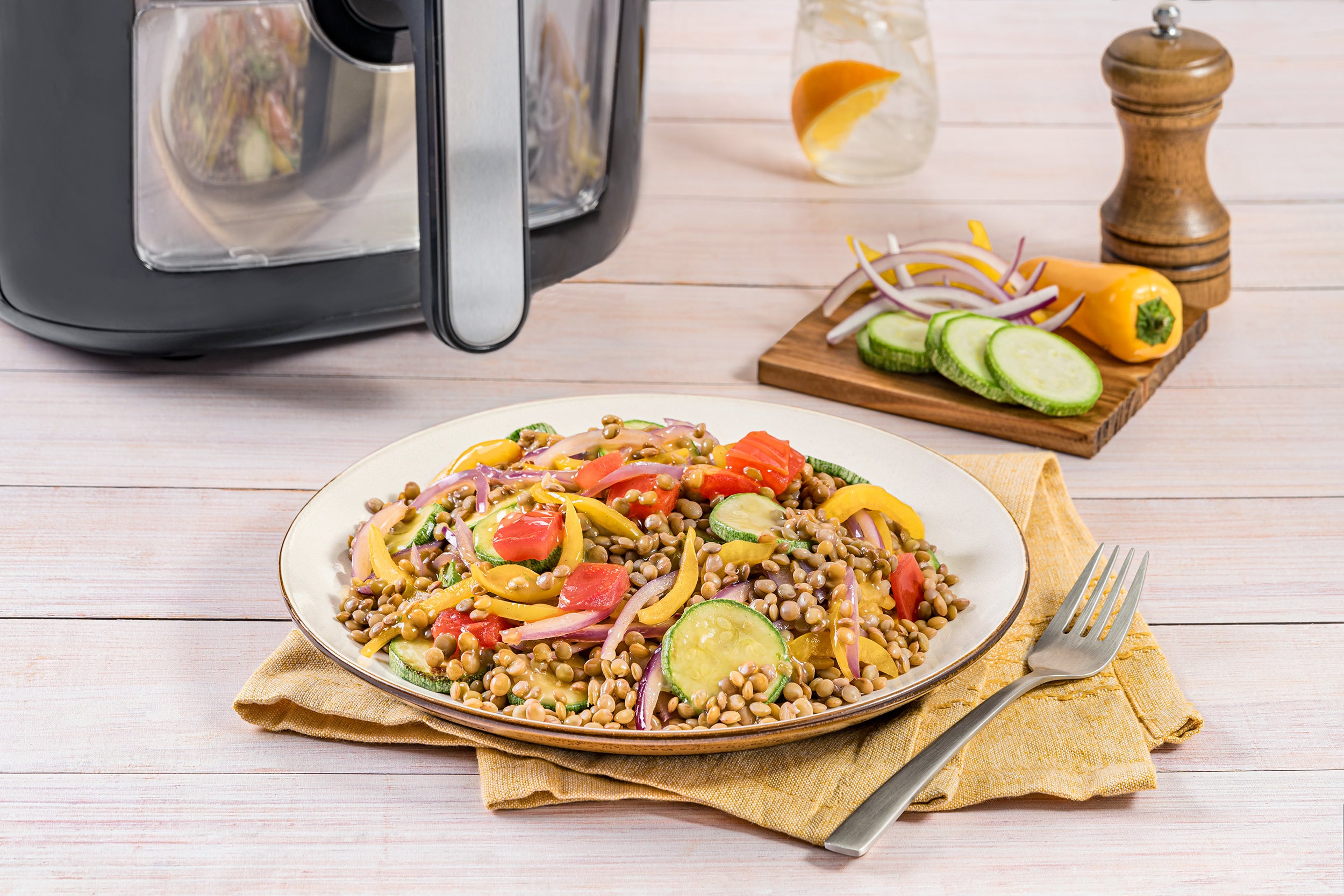 Guiso vegetariano mediterráneo Maggi con lentejas