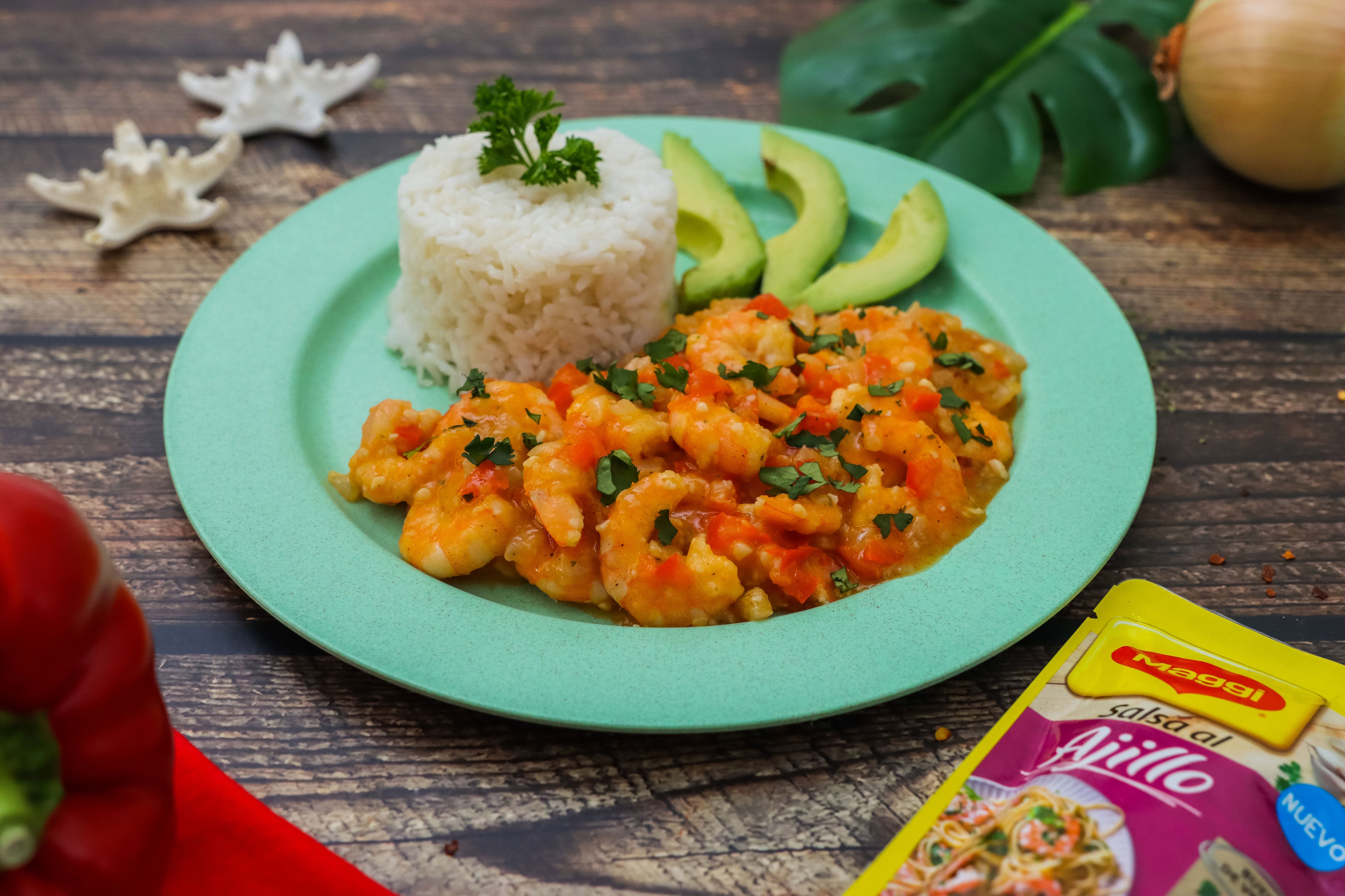 Camarones con Salsa al Ajillo