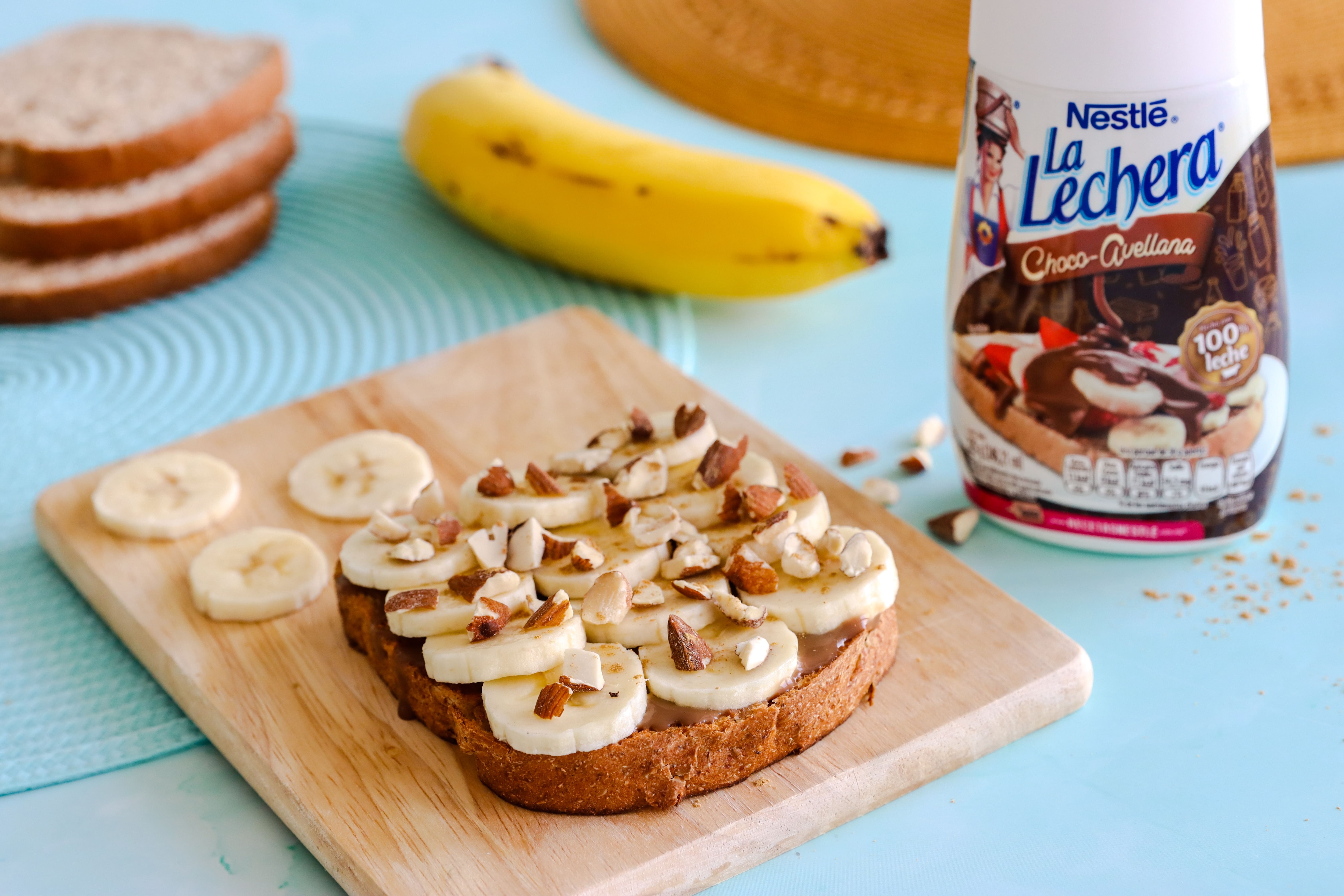 Tostadas con Choco-Avellana y Banana