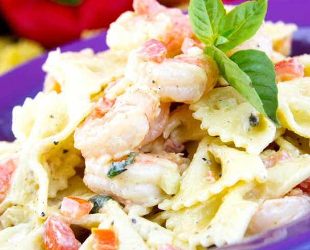 Ensalada de lacitos con camarones