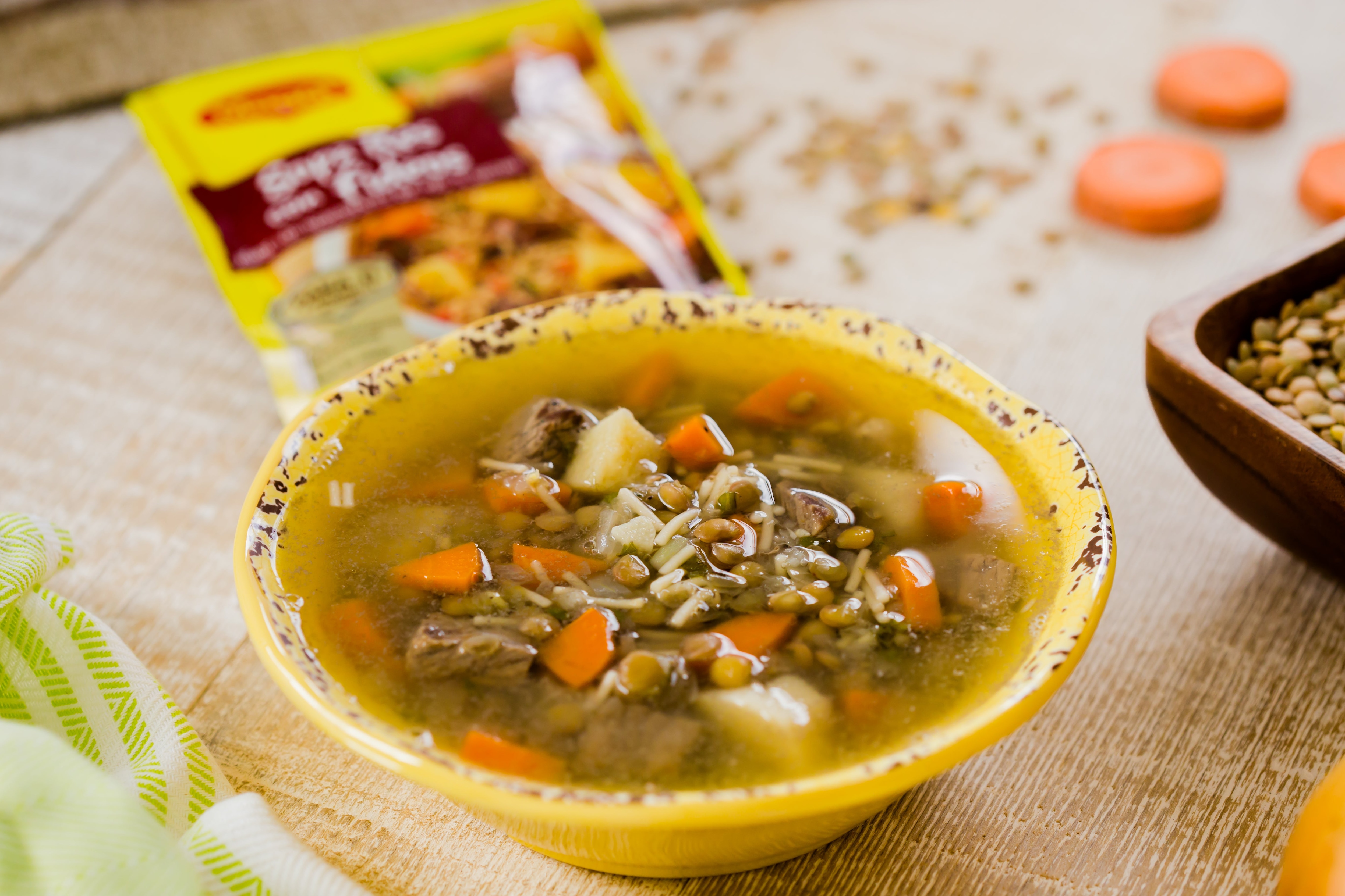 Sopa de Lentejas con Carne
