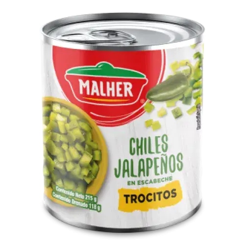 Chiles Jalapeños Trocitos 215g