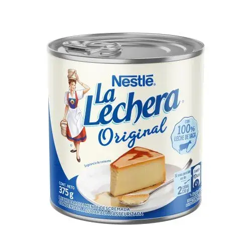Lata de leche condensada Nestlé La Lechera Original de 397g.