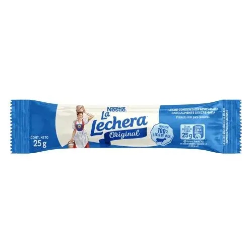 La Lechera® Stick 25 g, porción perfecta para disfrutar en cualquier momento. Práctica, lista para llevar y calmar antojos.