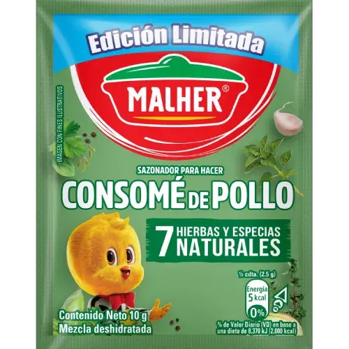 Consomé de Pollo 7 Hierbas y Especias Naturales MALHER®