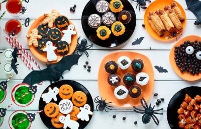 Variedad de comidas para Halloween