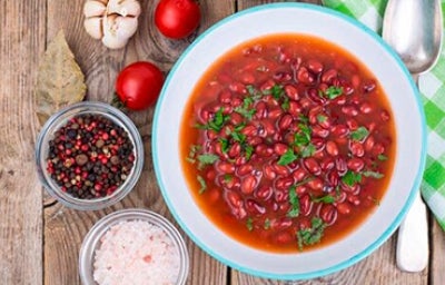 Entre las recetas con frijoles es muy común hallar sopas Plato con receta con frijoles y arroz