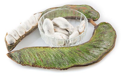 Guaba con envase de vidrio.
