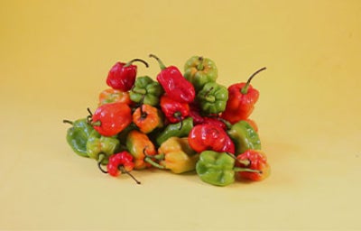 Ají chombo en la cocina.