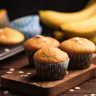 Tres muffins tras ser cocinados como una de las recetas en airfryer