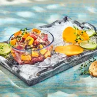 Ceviche de atún con mango