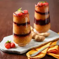 Vasos con frappé de tamarindo y limón