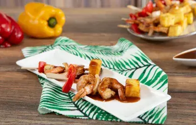 Brochetas de Camarones Brochetas de Camarones