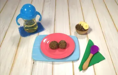 Bolitas de lenteja con cereal y plátano Bolitas de lenteja con cereal y plátano