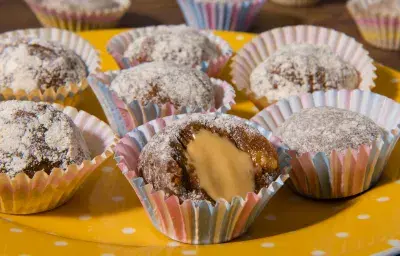 Trufas de Nesquik con mantequilla de maní Trufas de Nesquik con mantequilla de maní