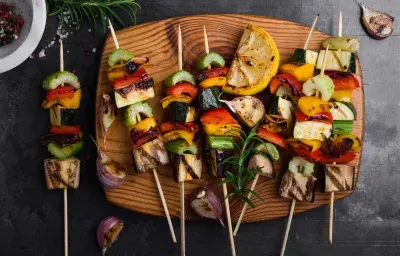 brochetas de vegetales brochetas de vegetales